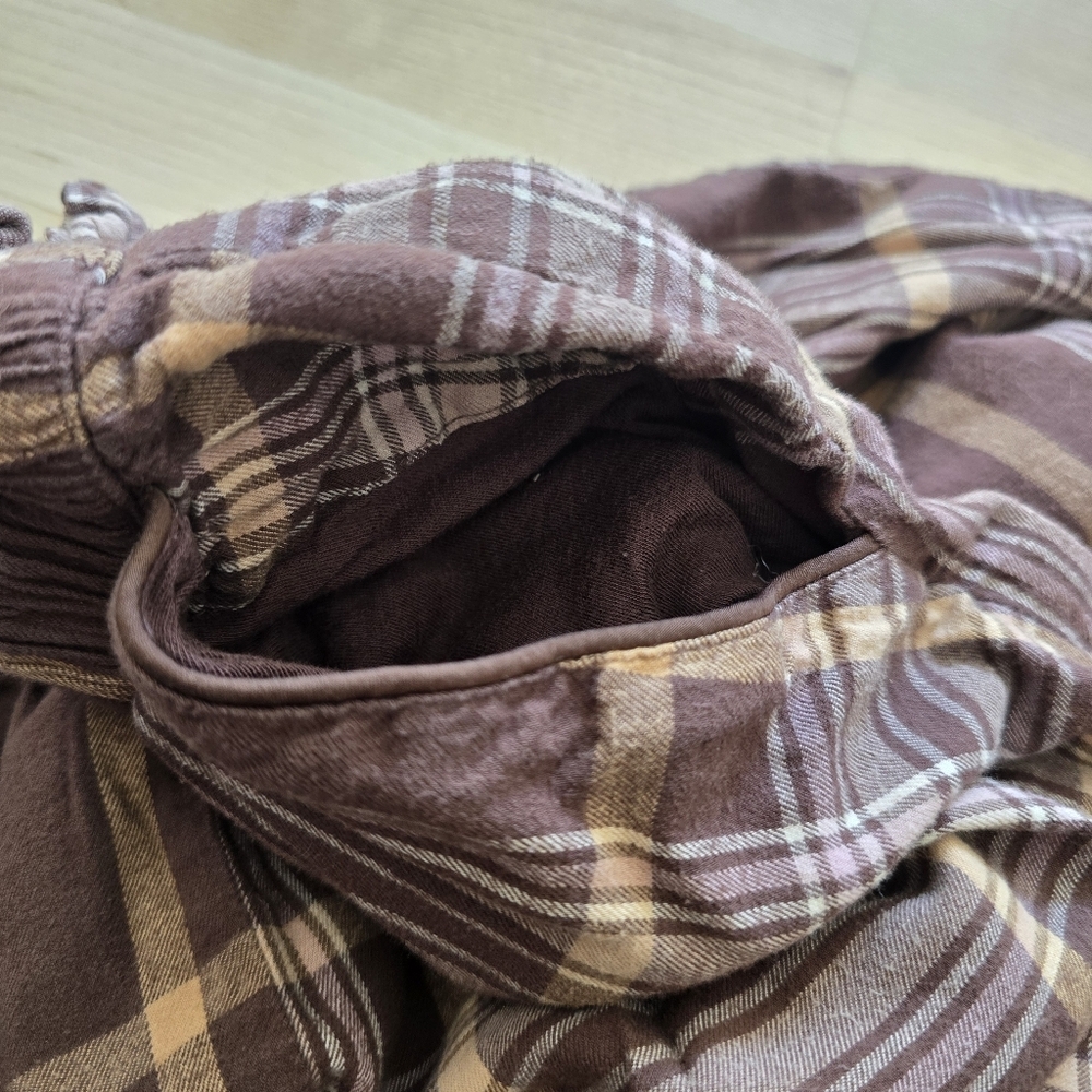 Aerie Brown Plaid Pajama Joggers Size Medium - Picture 5 of 12